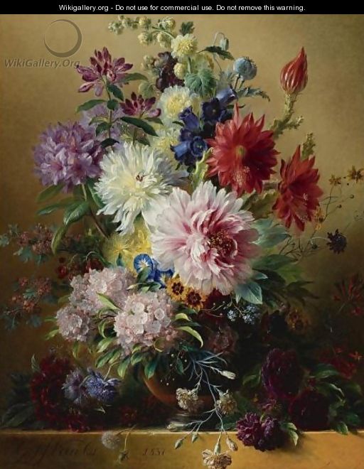 Still Life Of Flowers - Georgius van Os