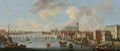 View Of The Thames And Old Westminster Bridge Looking Towards Westminster Abbey - (after) Joseph Nicholls