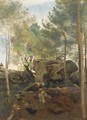 Fontainebleau. Pins Et Bouleaux Dans Les Rochers - Jean-Baptiste-Camille Corot