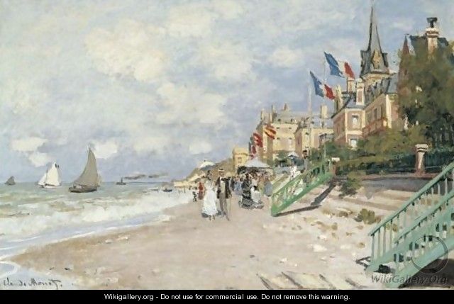 La Plage A Trouville - Claude Oscar Monet