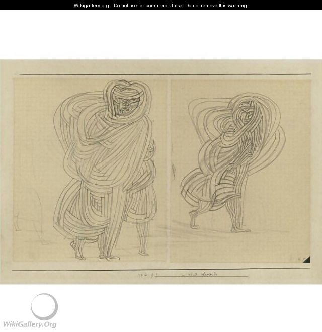 Im Wind Schreitende (Woman Walking In The Wind) - Paul Klee