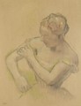 Danseuse Rajustant Son Epaulette - Edgar Degas