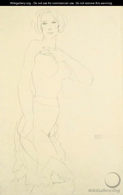 Madchenakt (Female Nude) - Egon Schiele
