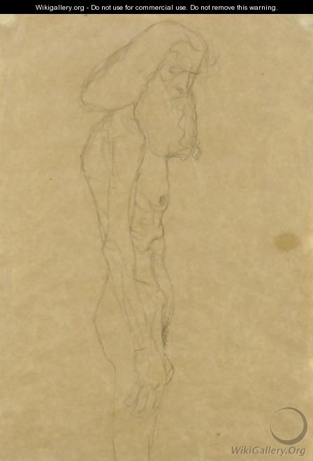Aufrecht Stehender Greis Nach Rechts (Standing Old Man Facing To The Right) - Gustav Klimt