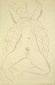 Aktstudie Fur Die Rechte Figur In Der Braut (Nude Study For The Right Figure In The Bride) - Gustav Klimt