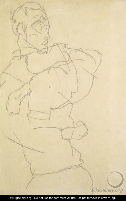 Selbstdarstellung (Self-Portrait) - Egon Schiele