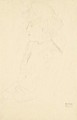 Brustbild Im Profil Nach Links (Woman In Profile Facing Left) - Gustav Klimt