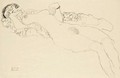 Liegender Madchenakt Nach Links (Reclining Female Nude Facing Left) - Gustav Klimt
