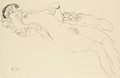 Liegender Madchenakt Nach Links (Reclining Female Nude Facing Left) - Gustav Klimt