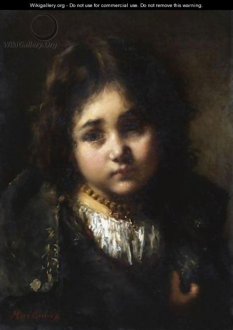 Portrait Of A Young Girl 5 - Alexei Alexeivich Harlamoff
