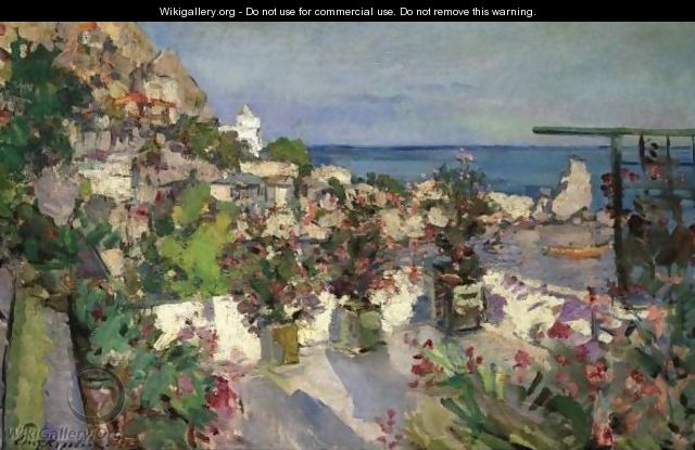 View From The Terrace, Gurzuf - Konstantin Alexeievitch Korovin