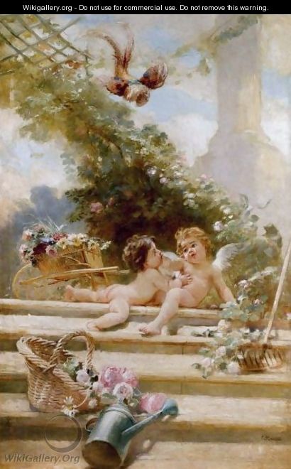 Cupid Gardeners - Konstantin Egorovich Egorovich Makovsky