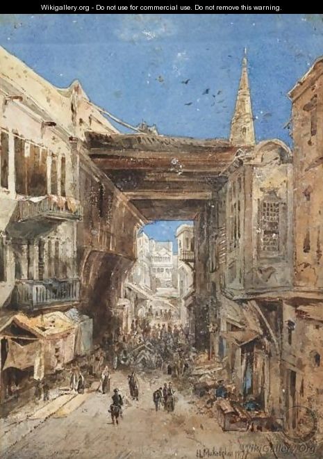 Street Scene In Cairo - Nikolai Egorovich Makovsky