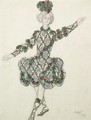 Costume Design For The Page Of The Cherry Fairy From A Production Of The Sleeping Beauty - Lev Samoilovich Bakst