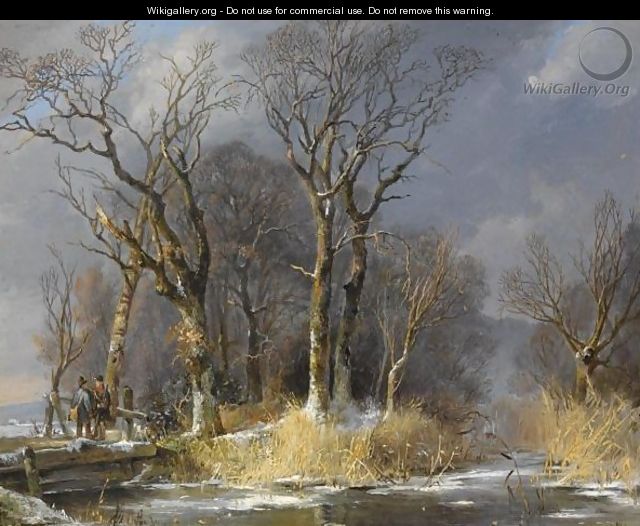 Hunters In The Snow - Frans Arnold Breuhaus de Groot