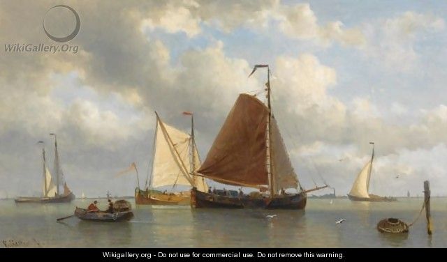Shipping In A Calm 2 - Everhardus Koster