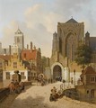 Many Figures In A Dutch Town - Jan Hendrik Verheijen