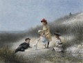 Children In The Dunes, Scheveningen - Ferdinand Carl Sierig