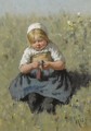 A Girl Playing With A Doll - David Adolf Constant Artz