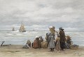 The Departure Of The Fishing Fleet - Philippe Lodowyck Jacob Sadee
