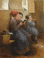 The Reading Lesson - Henriette, Hon. R.I. Browne