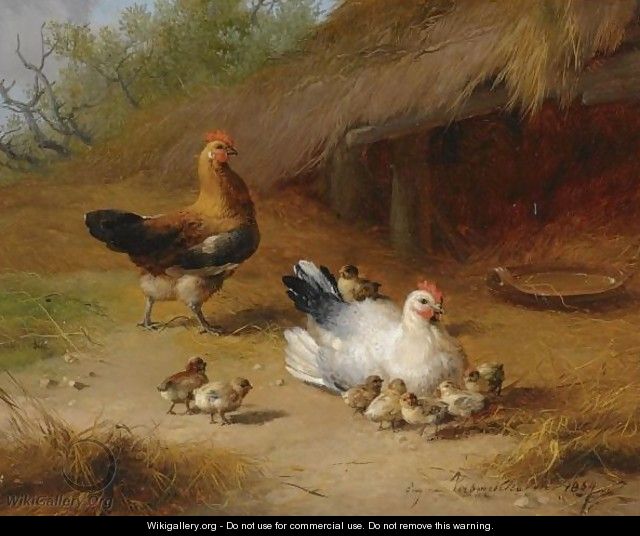 Chickens - Eugène Verboeckhoven