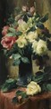 Roses In A Vase - Frans Mortelmans