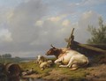 Cattle On The Waterfront - Eugène Verboeckhoven