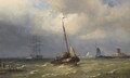 Shipping On A River - Nicolaas Martinus Wijdoogen