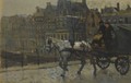 A Horse-Drawn Cart On The Eenhoornsluis Crossing The Korte Prinsengracht, Amsterdam - George Hendrik Breitner