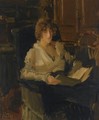 A Woman In A Chair Reading - Isaac Israels