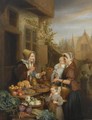 At The Vegetable Market - Frans Josef Luckx