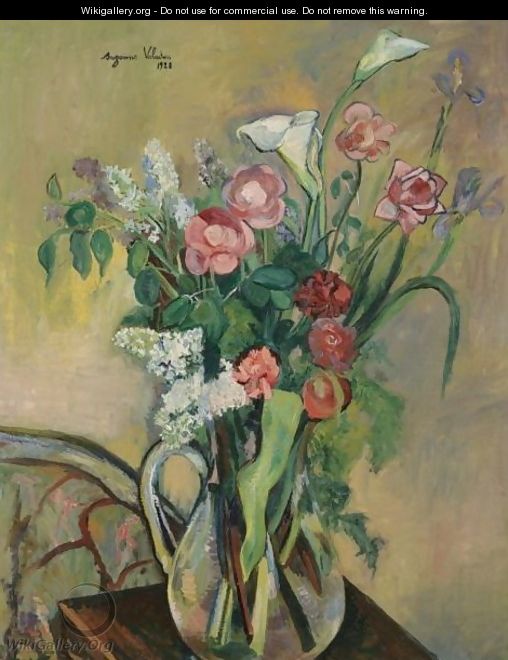 Bouquet Dans Un Vase De Crystal - Suzanne Valadon