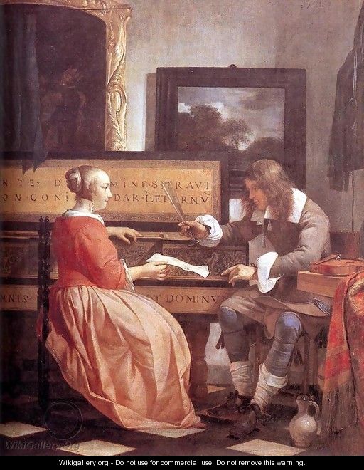 Man and Woman Sitting at the Virginal 1658-60 - Gabriel Metsu