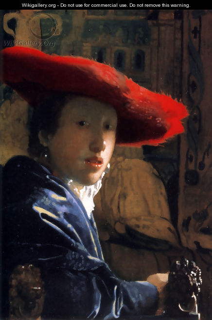 Girl With A Red Hat - Jan Vermeer Van Delft
