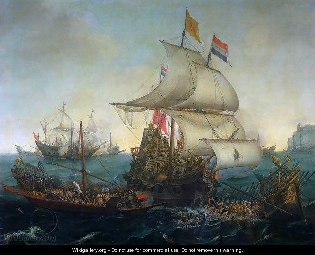 Dutch Ships Ramming Spanish Galleys off the Flemish Coast in October 1602, 1617 - Hendrick Cornelisz. Vroom