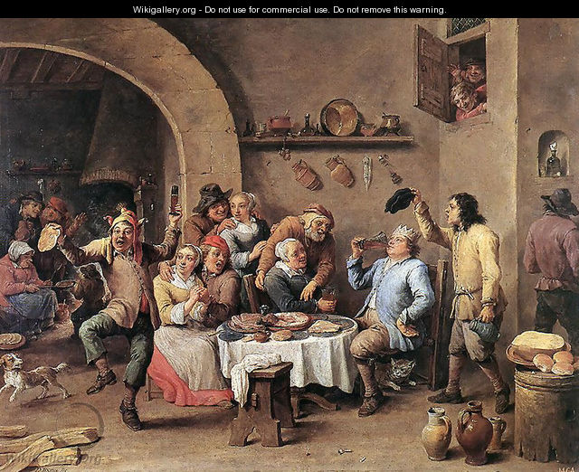 Twelfth-night (The King Drinks) 1634-40 - David The Younger Teniers