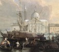 The Sea Custom House With San Giorgio Maggiore (detail) - Luca Carlevaris