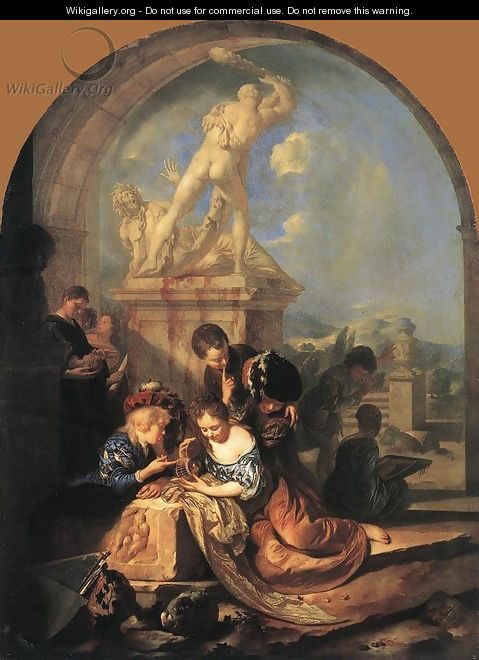 Children Playing before a Hercules Group 1687 - Adriaen Van Der Werff