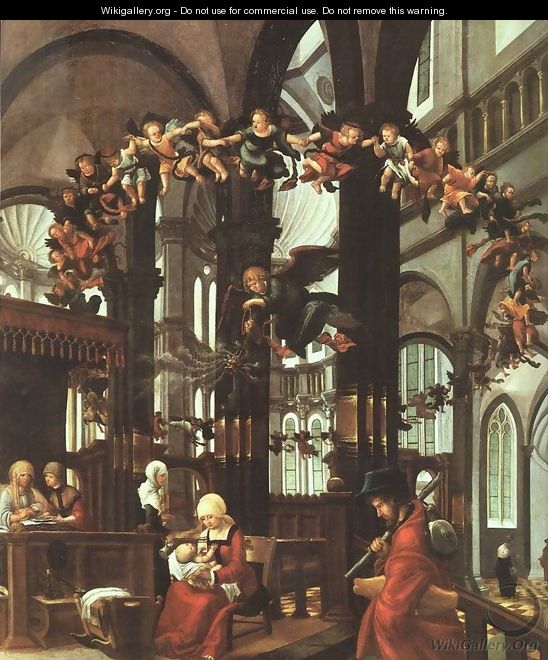 The Birth Of The Virgin 1525 - Albrecht Altdorfer