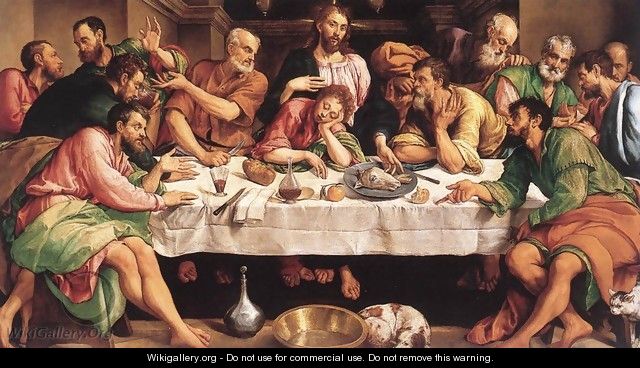 The Last Supper 1542 - Jacopo Bassano (Jacopo da Ponte)