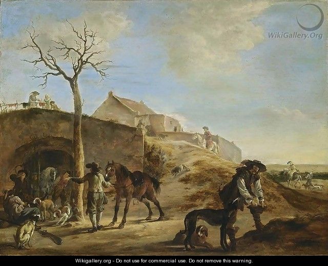 Landscape with Huntsmen 1651 - Dirck Willemsz. Stoop