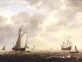 A Dutch Man-of-war and Various Vessels in a Breeze c. 1642 - Simon De Vlieger