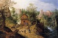 Mountain Valley with Inn and Castle 1593 - Pieter Stevens