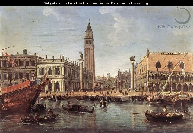 The Piazzetta from the Bacino di San Marco c. 1700 - Caspar Andriaans Van Wittel