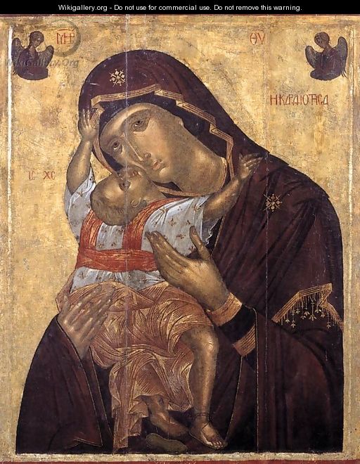 The Virgin Cardiotissa 1400 - Angelos Akotantos