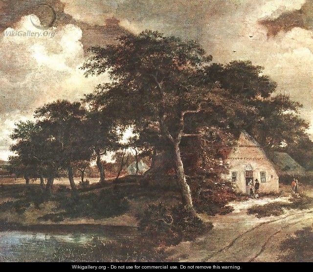 Landscape with a Hut c. 1660 - Meindert Hobbema