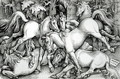 Wild Horses Fighting 1534 - Hans Baldung Grien