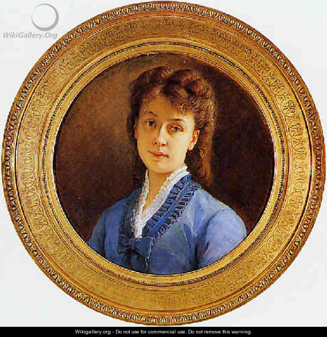 Jeune femme en bleu 1872 - Felix-Joseph Barrias