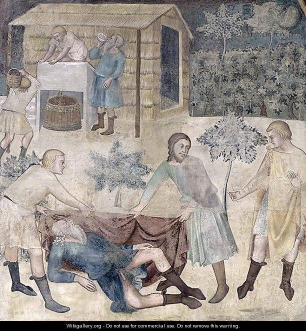 The Drunkenness of Noah 1356-67 - Manfredi de Battilor Bartolo Di Fredi Fredi